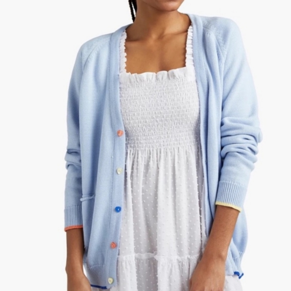 HILL HOUSE HOME The House Cardigan sweater blue organic cotton women's large